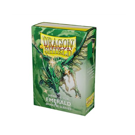 Dragon Shield Japanese size Matte Sleeves - Emerald (60 Sleeves)-AT-11136