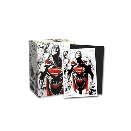 Dragon Shield Standard size License Sleeves - Superman Core (Red/White Variant) (100 Sleeves)-AT-16076