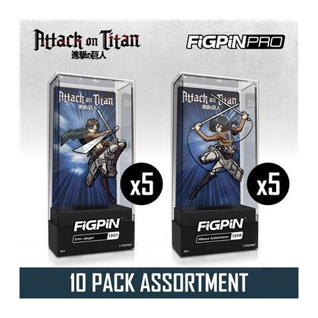FiGPiN - Attack On Titan 10 Pack Assortment-AOTITAN0623