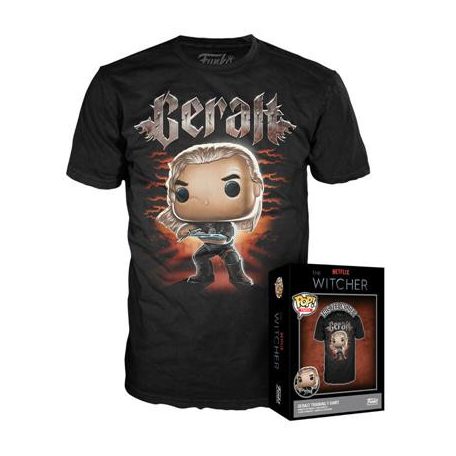 Funko POP! Boxed Tee: Witcher - Geralt (EMEA)-FK74490