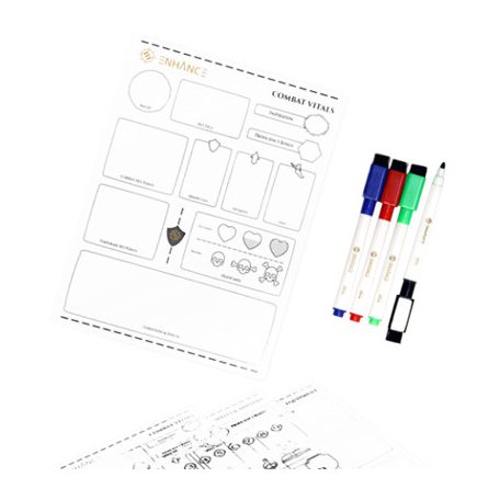 ENHANCE Tabletop RPGs Acrylic Character Sheet Set-ENTTACS100CLEW
