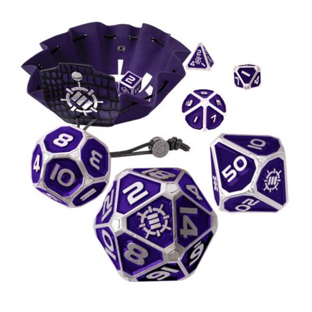 ENHANCE Tabletop RPGs 7pc Metal RPG Dice (Collector's Edition Purple)-ENTTDM7520PREW
