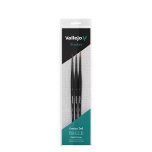 Vallejo - Brush Set / Detail - Design Set - Synthetic fibers (Sizes 0, 1 & 2)-B02991