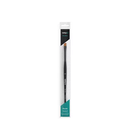 Vallejo - Brush / Blender - Flat Angled Synthetic Brush Medium-B05002
