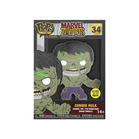 Funko POP! Pin: Marvel - Zombie Hulk w/Ch (Glow)-FKMVPP0098