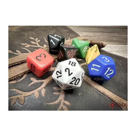 Chessex Nostalgia Opaque GM & Beginner Player Polyhedral 7-Die Set-25499