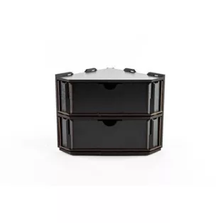 Kraken Wargames - Black Rack - End Element with Two Drawers-KWG0523-25