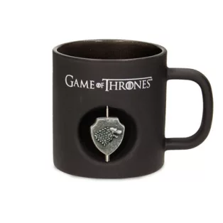 Stark 3D Rotating Emblem Black Glass Mug Game Of Thrones-SDTHBO89753