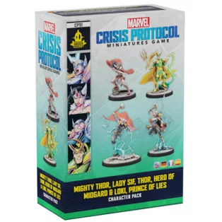 Marvel Crisis Protocol - Mighty Thor, Lady Sif, Thor, Hero of Midgard & Loki - EN/SP/DE/FR-CP91