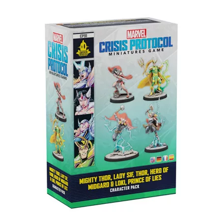 Marvel Crisis Protocol - Mighty Thor, Lady Sif, Thor, Hero of Midgard & Loki - EN/SP/DE/FR-CP91