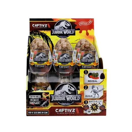 Jurassic World Clash Edition Slime Egg - 12 Pcs In PDQ-38014