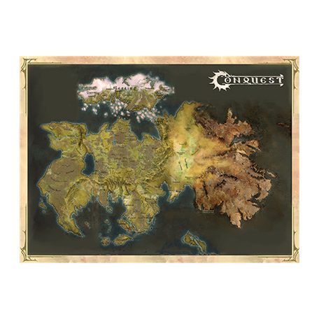 Conquest Cloth Map of Alektria, the first continent of EÄ-PBW1037