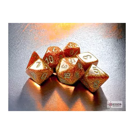 Chessex Glitter Mini-Polyhedral Gold/silver 7-Die Set-20503