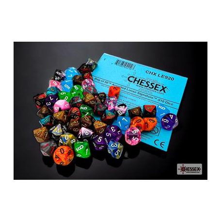 Chessex Bag of 50 Assorted Loose Mini-Polyhedral d10s - 3rd Release-LE920