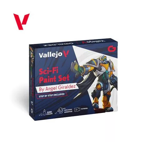 Vallejo - Game Color / 12 colors + figure - Sci-Fi Paint Set by Angel Giraldez 18 ml-72313