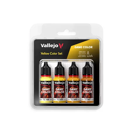 Vallejo - Game Color / 4 colors - Yellow Color Set 18 ml-72378