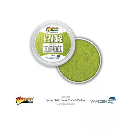 Battlefields & Basing: Spring 2mm Static Grass (180ml)-849110014