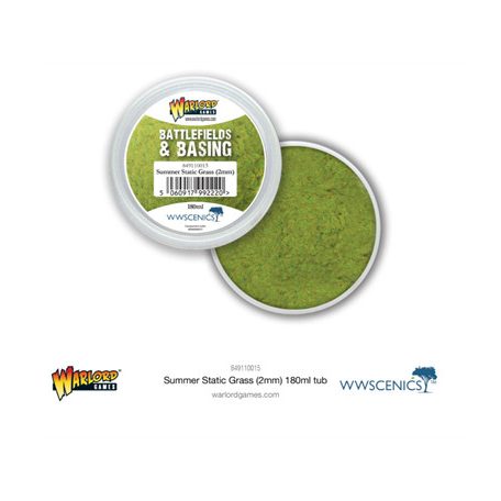 Battlefields & Basing: Summer 2mm Static Grass (180ml)-849110015