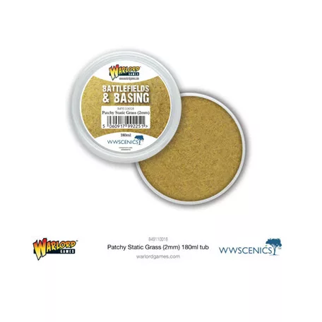Battlefields & Basing: Patchy 2mm Static Grass (180ml)-849110018
