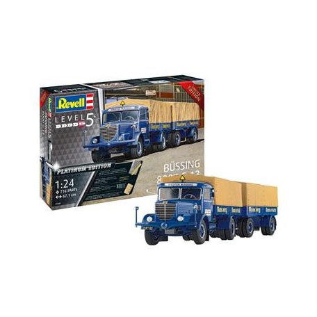 Revell: Büssing 8000 S 13 mit Trailer "Platinum Edition" 1:24-07580