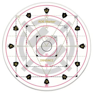 ENHANCE Tabletop RPGs 30ft Spell AoE Damage Template-ENTTADM100CLEW