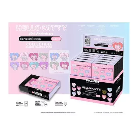 FiGPiN - Hello Kitty 50th Anniversary Mystery Mini Pins Display (10ct)-FMP-0105
