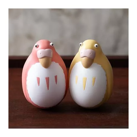 Two pack Roly-poly figurines Red & Yellow Parakeet The Boy and the heron-Ensky-70530