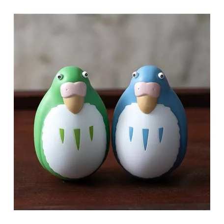 The Boy and the Heron - Two pack Roly-poly figurines Blue & Green Parakeet-Ensky-70531