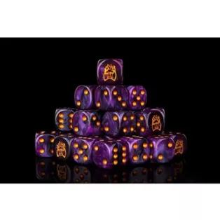 Conquest - Baron of Dice: Old Dominion Faction Dice on Translucent Purple w/ Gold Pips Dice-PBW8523
