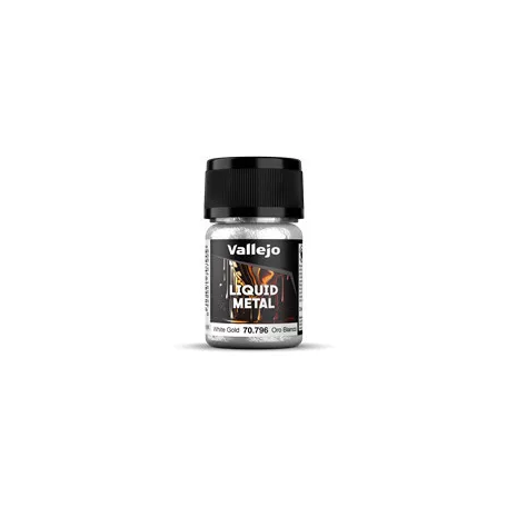 Vallejo - Liquid Gold / Alcohol-based metallics - White Gold 35 ml-70796