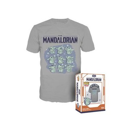 Funko POP! Boxed Tee: Mandalorian- Grogu On Ship - L-FK75186