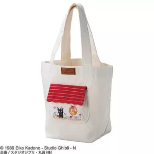Tote bag Jiji in the flowers - Kiki's Delivery Service-MARU-78868