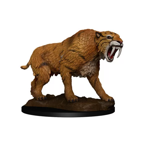 Wizkids Deep Cuts Unpainted Miniatures: Saber-Toothed Tiger-90272