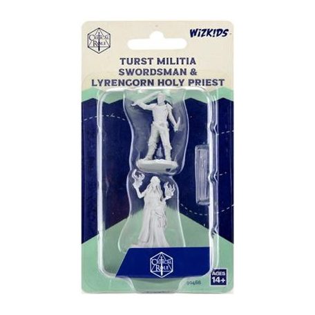Critical Role Unpainted Miniatures: Turst Militia Swordsman & Lyrengorn Holy Priest-WZK90468