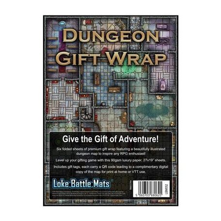 Dungeon gift wrap (pack of 6 sheets with tags) - EN-LBM-052