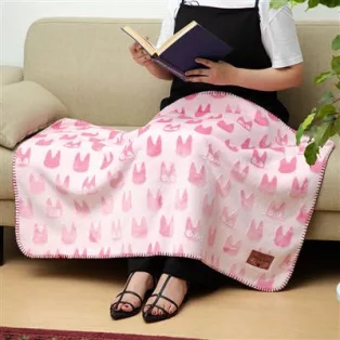 Ghibli Opalised blanket Jiji silhouette 70x100 cm - Kiki's Delivery Service-MARU-88017