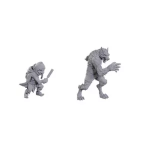 Critical Role Unpainted Miniatures: Chetney Pock O'Pea & Werewolf - EN-WZK90411