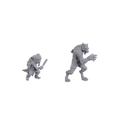 Critical Role Unpainted Miniatures: Chetney Pock O'Pea & Werewolf - EN-WZK90411
