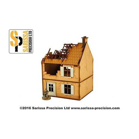 Sarissa Hobby & Terrain - Small House - Destroyed-N010