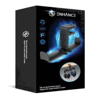 ENHANCE Enhance Clip-on Dual Headphone Mount-ENUNHPD100BKEW