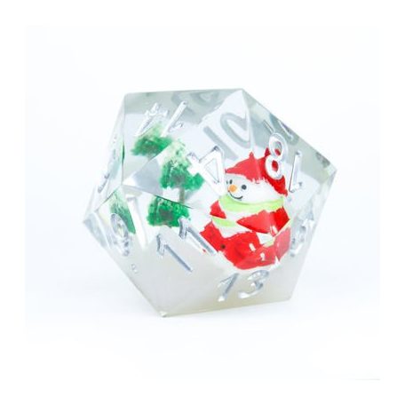 Sirius Dice - Large D20 - Snowman Scenic-SDZ0012-07