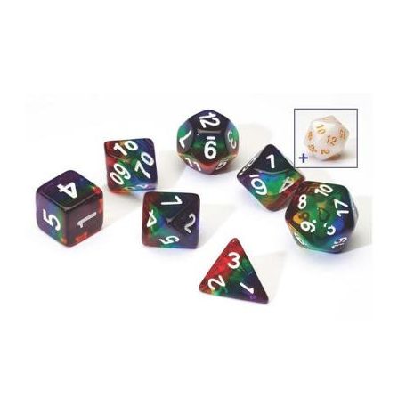 Sirius Dice - Rainbow Transparent Layered Resin-SDZ0001-10