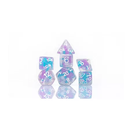 Sirius Dice - Dice Set - Cotton Candy Glowworm-SDZ0006-04