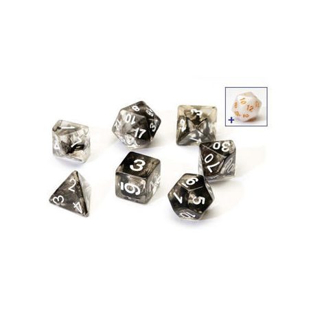 Sirius Dice - Black Cloud Translucent Resin-SDZ0001-08