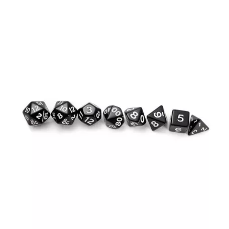 Sirius Dice - D&D New Adventurer Set - Black Dice-SDZ2002-01