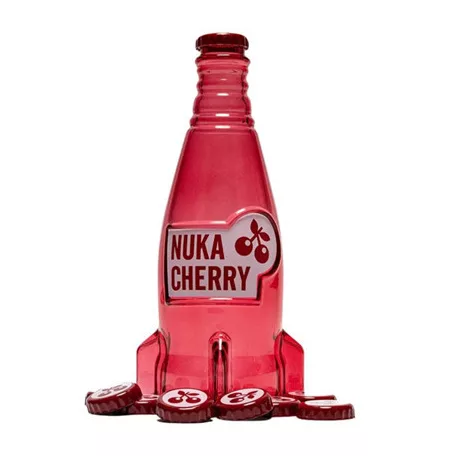 Fallout "Nuka Cola Cherry" Glass Bottle and Caps-1134570