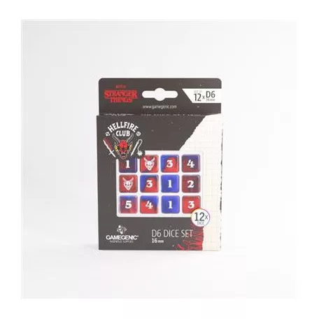Gamegenic - Stranger Things - Hellfire Club D6 Dice Set (12x) - 16mm-GGS50030ML