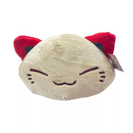 Nemu Neko - braun - rote Ohren mit Karomuster - 35cm Plüsch-PLS846