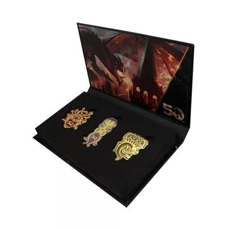 Dungeons & Dragons 50th Anniversary Set of 3 Pin Badges-HAS-DUN49