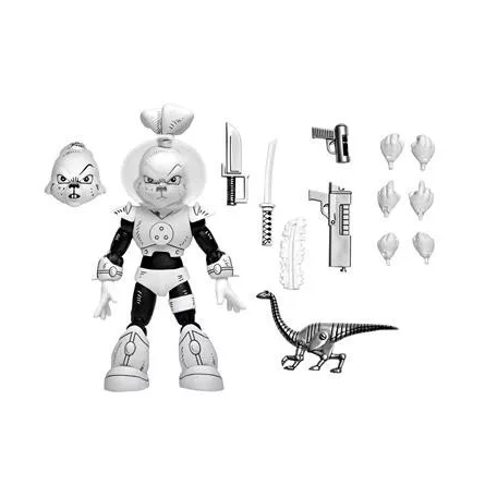 Usagi Yojimbo - 7” Scale Action Figure - Space Usagi Yojimbo Black & White Figure-NECA54374